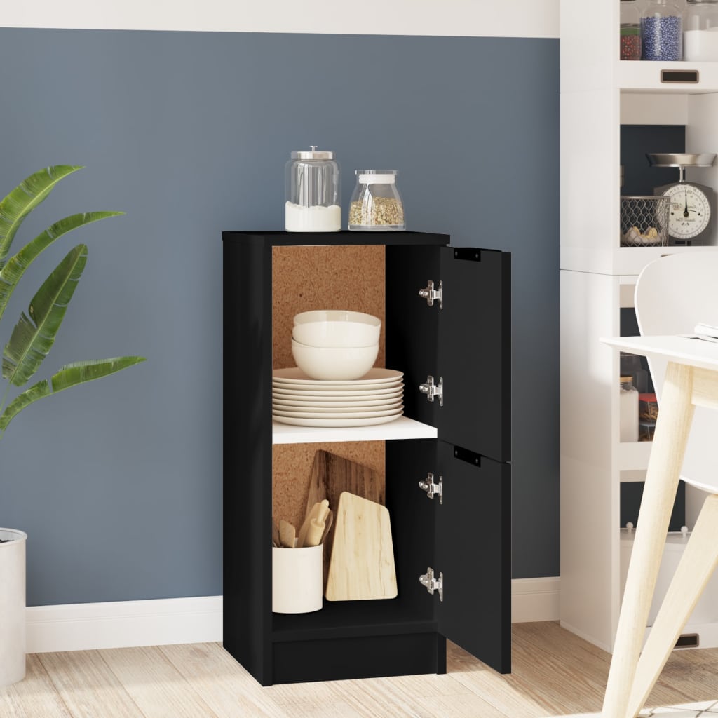 Berkfield Sideboard Black 30x30x70 cm Engineered Wood