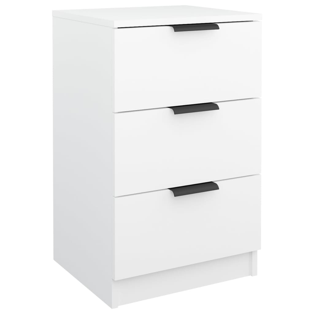 Berkfield Bedside Cabinet White 40x36x65 cm