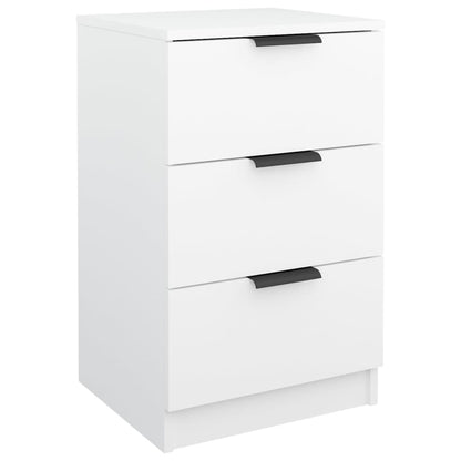 Berkfield Bedside Cabinet White 40x36x65 cm