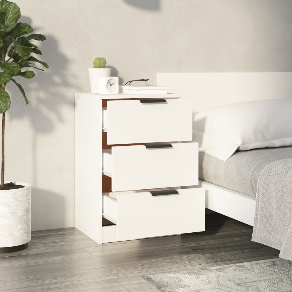 Berkfield Bedside Cabinet White 40x36x65 cm