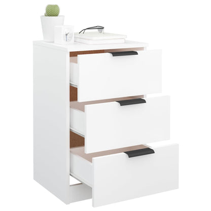 Berkfield Bedside Cabinet White 40x36x65 cm
