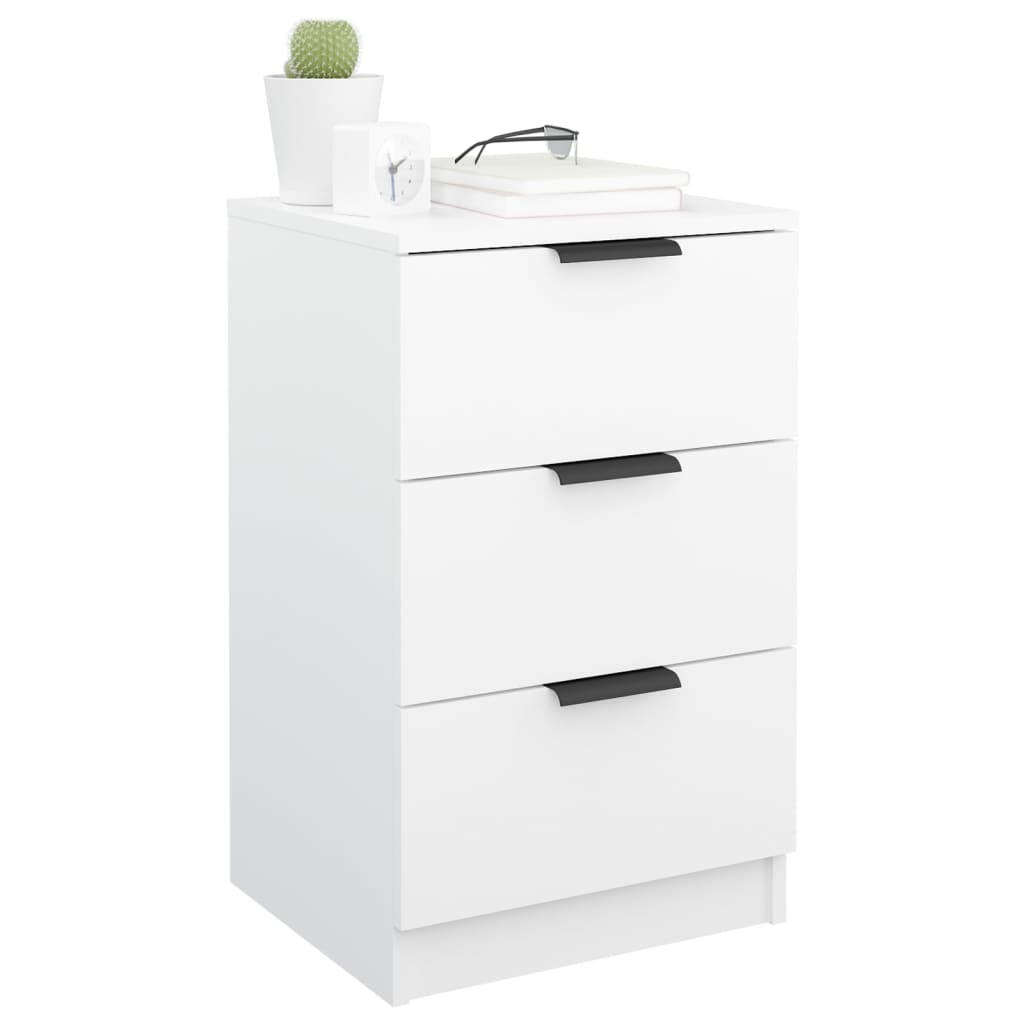 Berkfield Bedside Cabinet White 40x36x65 cm