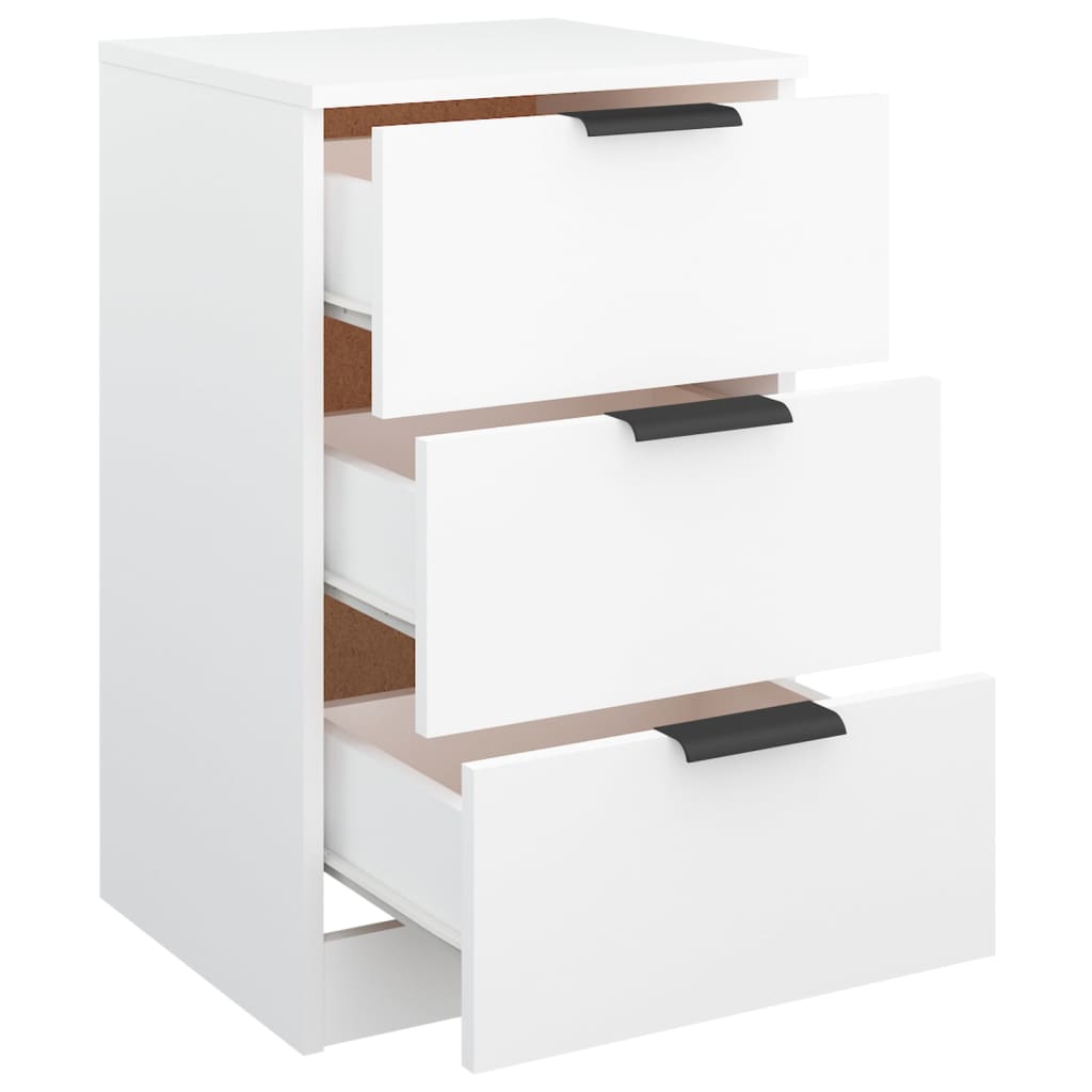 Berkfield Bedside Cabinet White 40x36x65 cm