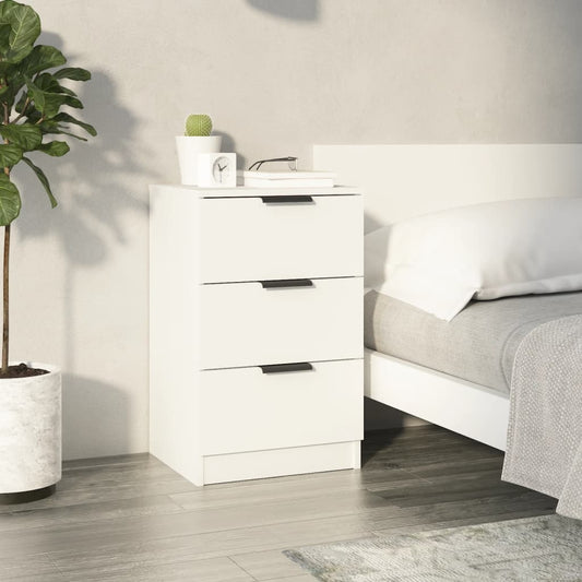 Berkfield Bedside Cabinet White 40x36x65 cm