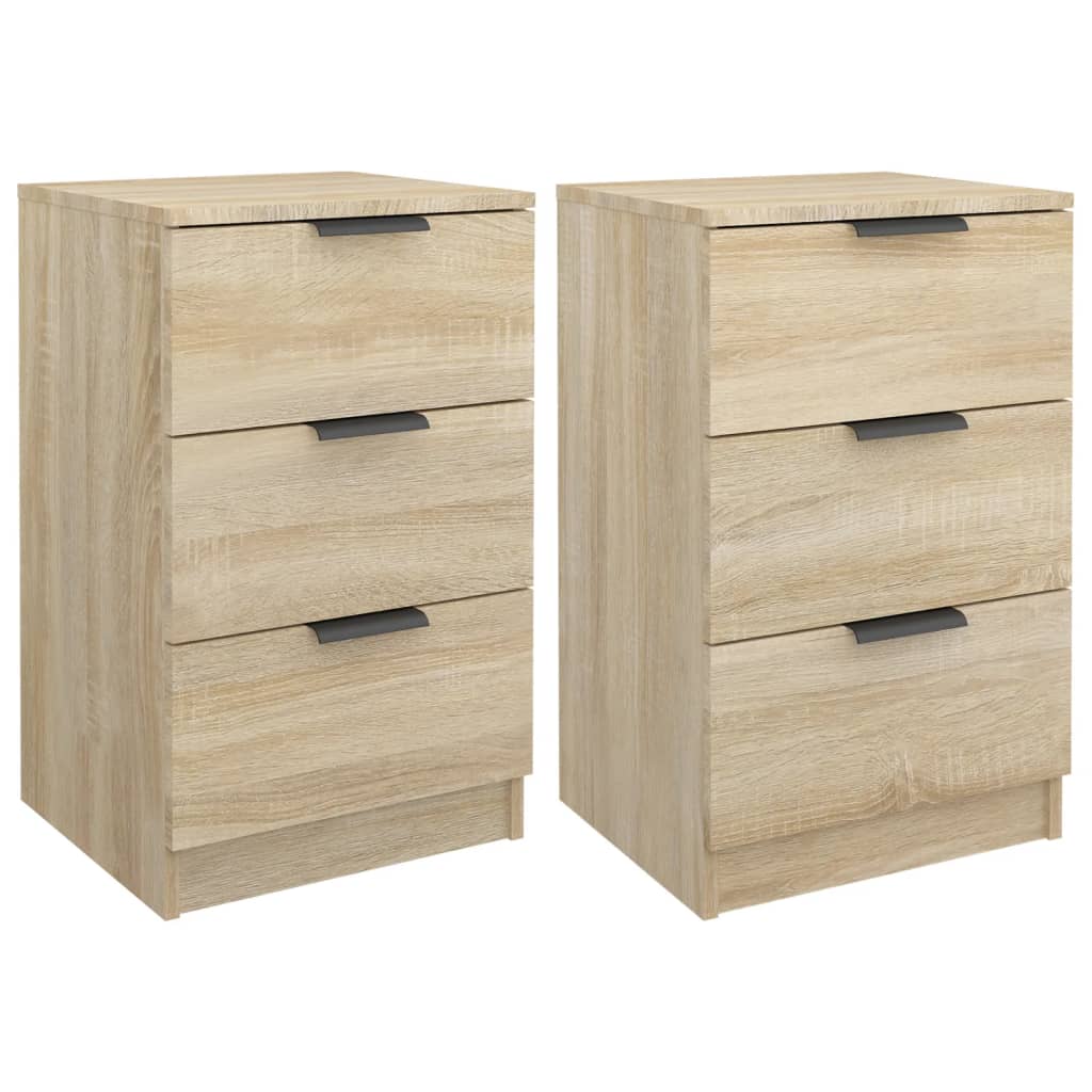 Berkfield Bedside Cabinets 2 pcs Sonoma Oak 40x36x65 cm