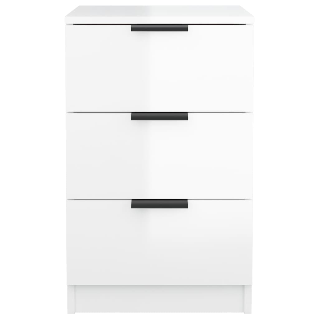 Berkfield Bedside Cabinet High Gloss White 40x36x65 cm