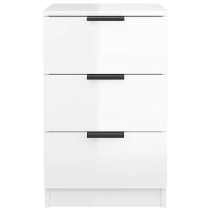 Berkfield Bedside Cabinet High Gloss White 40x36x65 cm