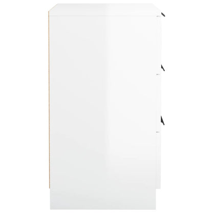 Berkfield Bedside Cabinet High Gloss White 40x36x65 cm