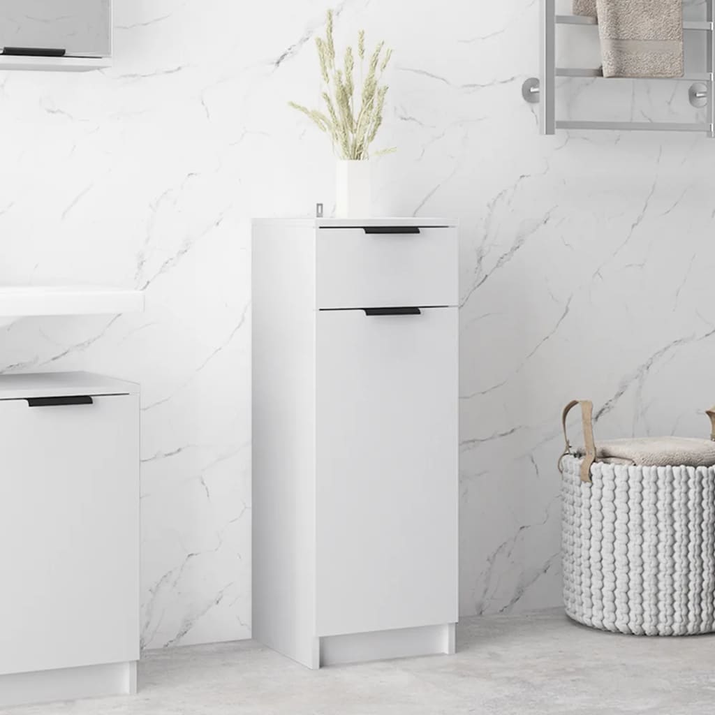 Berkfield Bathroom Cabinet White 32x34x90 cm Engineered Wood