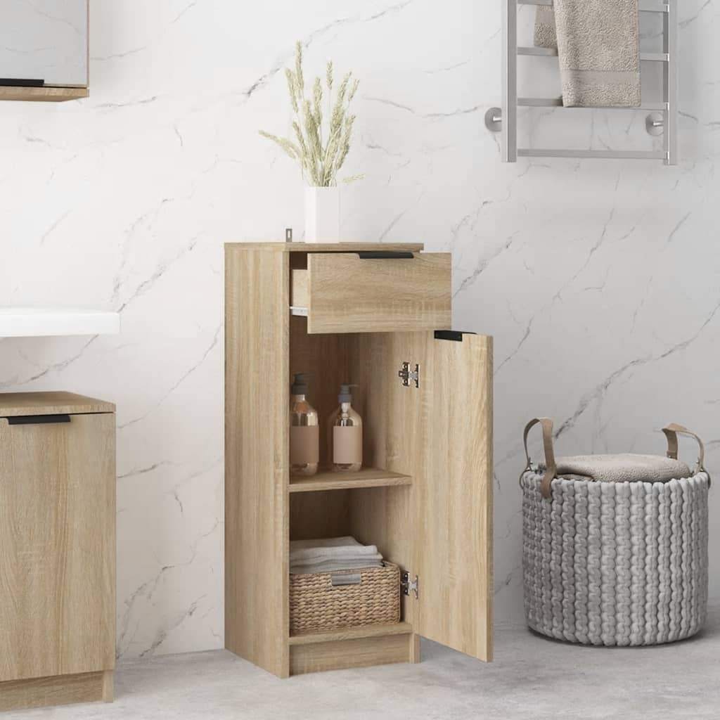 Berkfield Bathroom Cabinet Sonoma Oak 32x34x90 cm Engineered Wood