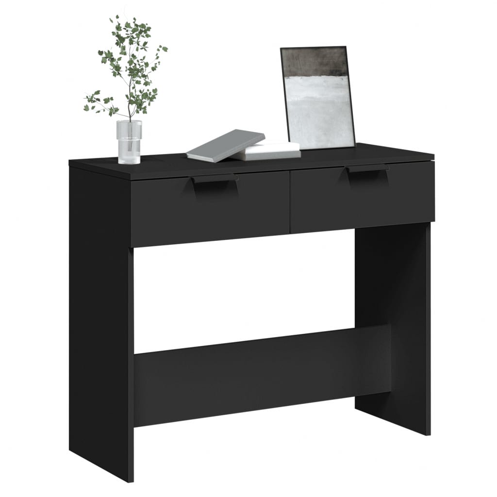 Berkfield Console Table Black 90x36x75 cm Engineered Wood