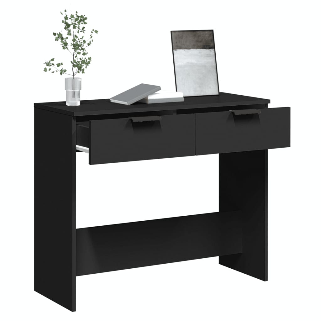 Berkfield Console Table Black 90x36x75 cm Engineered Wood