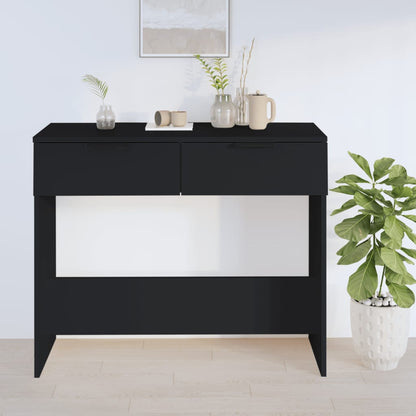 Berkfield Console Table Black 90x36x75 cm Engineered Wood