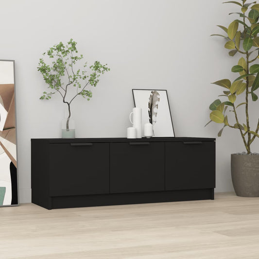 Berkfield TV Cabinet Black 102x35x36.5 cm Engineered Wood