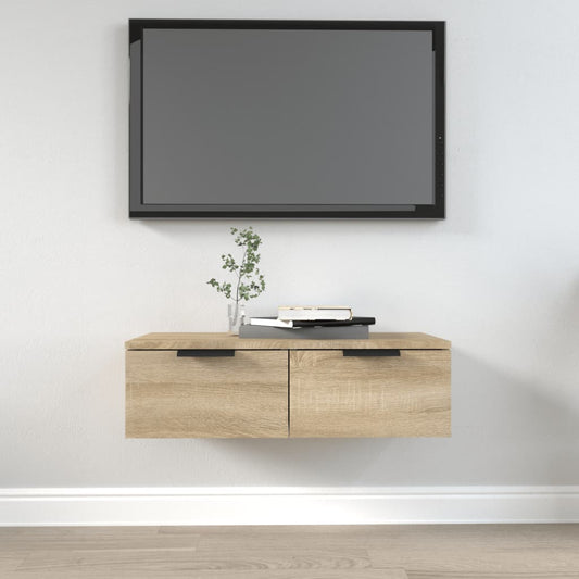 Berkfield Wall Cabinet Sonoma Oak 68x30x20 cm Engineered Wood