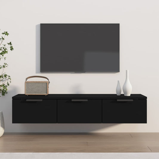 Berkfield Wall Cabinet Black 102x30x20 cm Engineered Wood