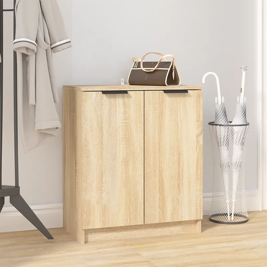 Berkfield Shoe Cabinet Sonoma Oak 59x35x70 cm Engineered Wood
