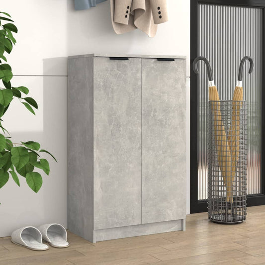 Berkfield Shoe Cabinet Concrete Grey 59x35x100 cm Engineered Wood