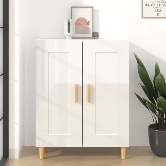 Berkfield Sideboard High Gloss White 69.5x34x90 cm Engineered Wood