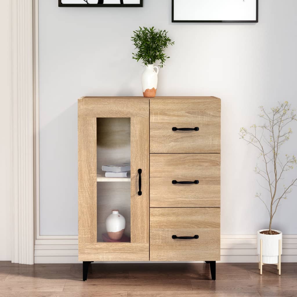 Berkfield Sideboard Sonoma Oak 69.5x34x90 cm Engineered Wood