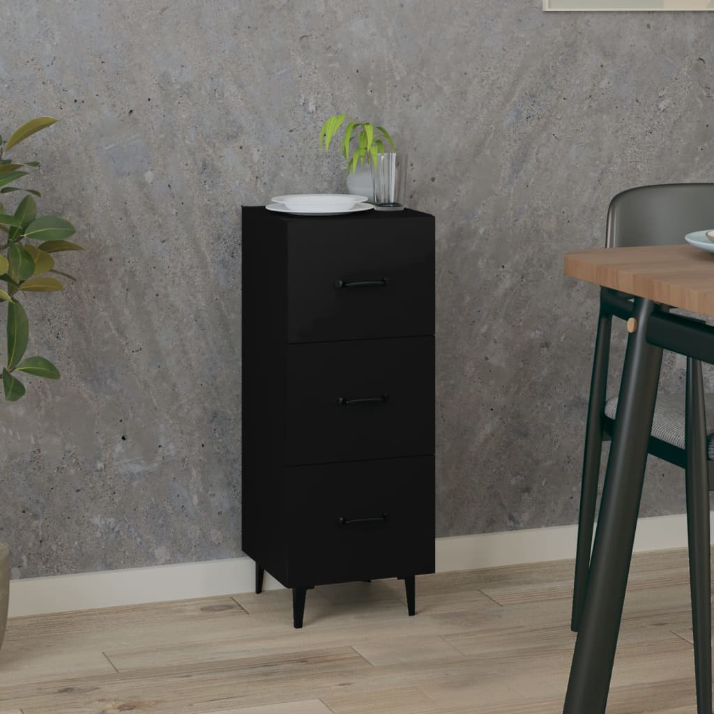 Berkfield Sideboard Black 34.5x34x90 cm Engineered Wood