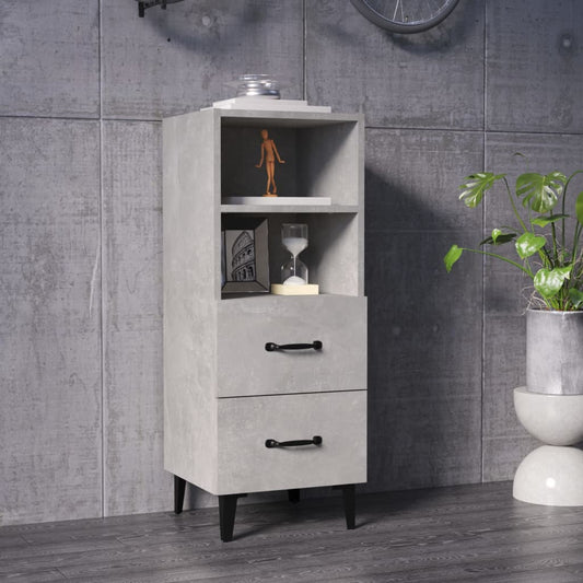 Berkfield Sideboard Concrete Grey 34.5x34x90 cm Engineered Wood