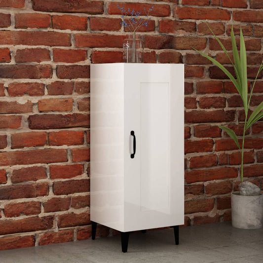 Berkfield Sideboard High Gloss White 34.5x34x90 cm Engineered Wood