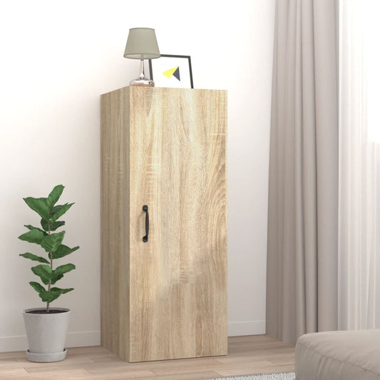 Berkfield Hanging Wall Cabinet Sonoma Oak 34.5x34x90 cm Engineered Wood