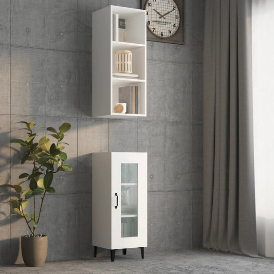 Berkfield Wall Cabinet White 34.5x32.5x90 cm Engineered Wood