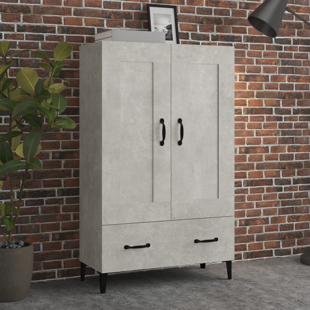 Berkfield Highboard Concrete Grey 70x31x115 cm Engineered Wood