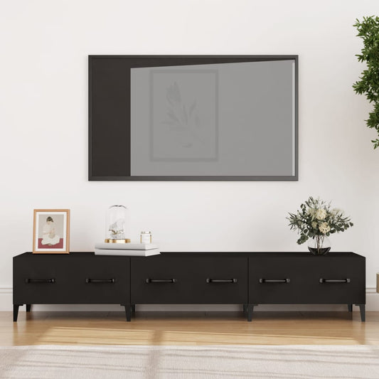 Berkfield TV Cabinet Black 150x34,5x30 cm Engineered Wood