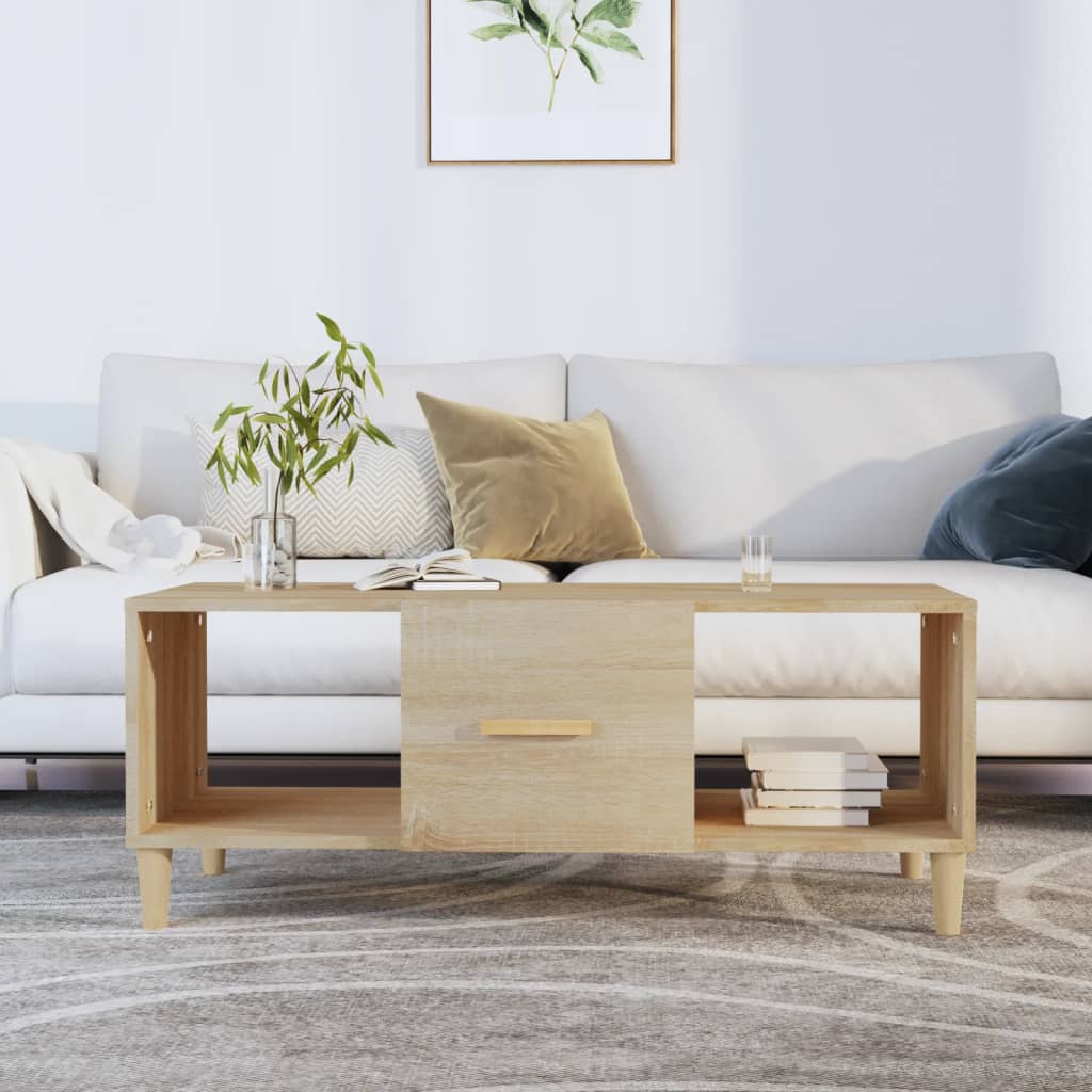 Berkfield Coffee Table Sonoma Oak 102x50x40 cm Engineered Wood
