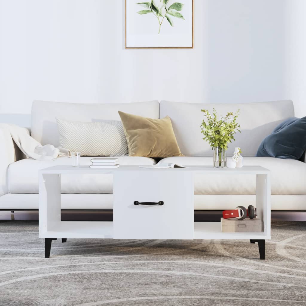 Berkfield Coffee Table White 102x50x40 cm Engineered Wood