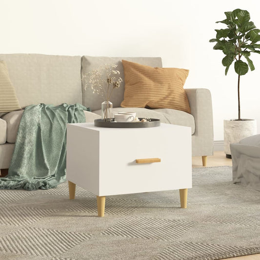 Berkfield Coffee Table White 50x50x40 cm Engineered Wood