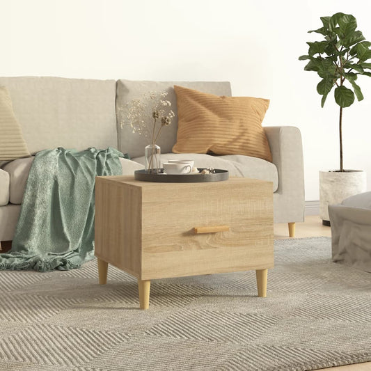 Berkfield Coffee Table Sonoma Oak 50x50x40 cm Engineered Wood