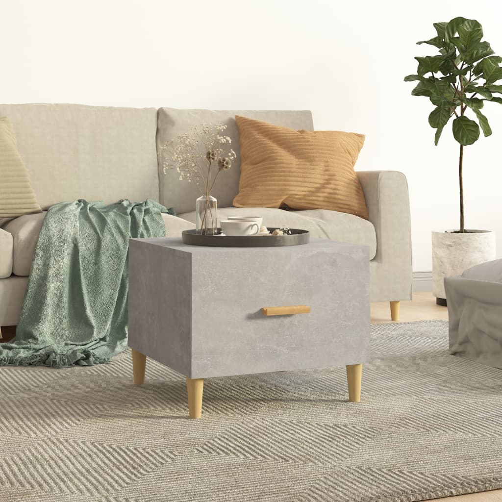 Berkfield Coffee Table Concrete Grey 50x50x40 cm Engineered Wood