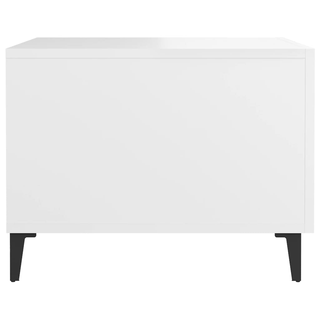 Berkfield Coffee Table with Metal Legs 2 pcs White 50x50x40 cm