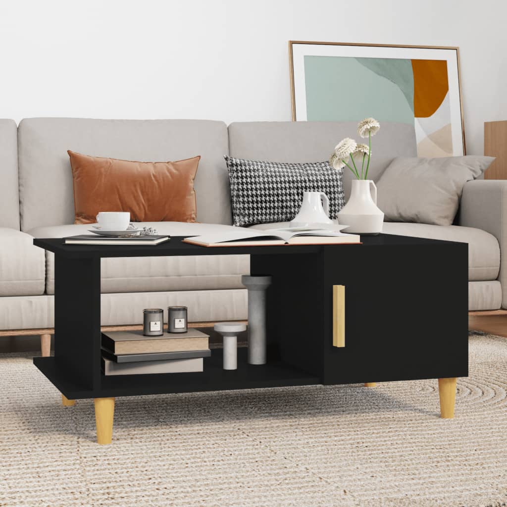 Berkfield Coffee Table Black 90x50x40 cm Engineered Wood