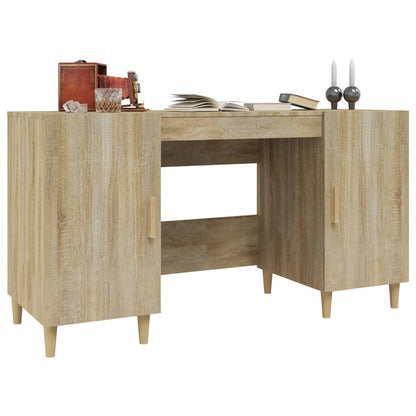 Berkfield Desk Sonoma Oak 140x50x75 cm Engineered Wood