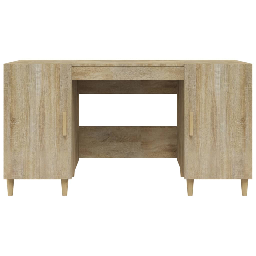 Berkfield Desk Sonoma Oak 140x50x75 cm Engineered Wood