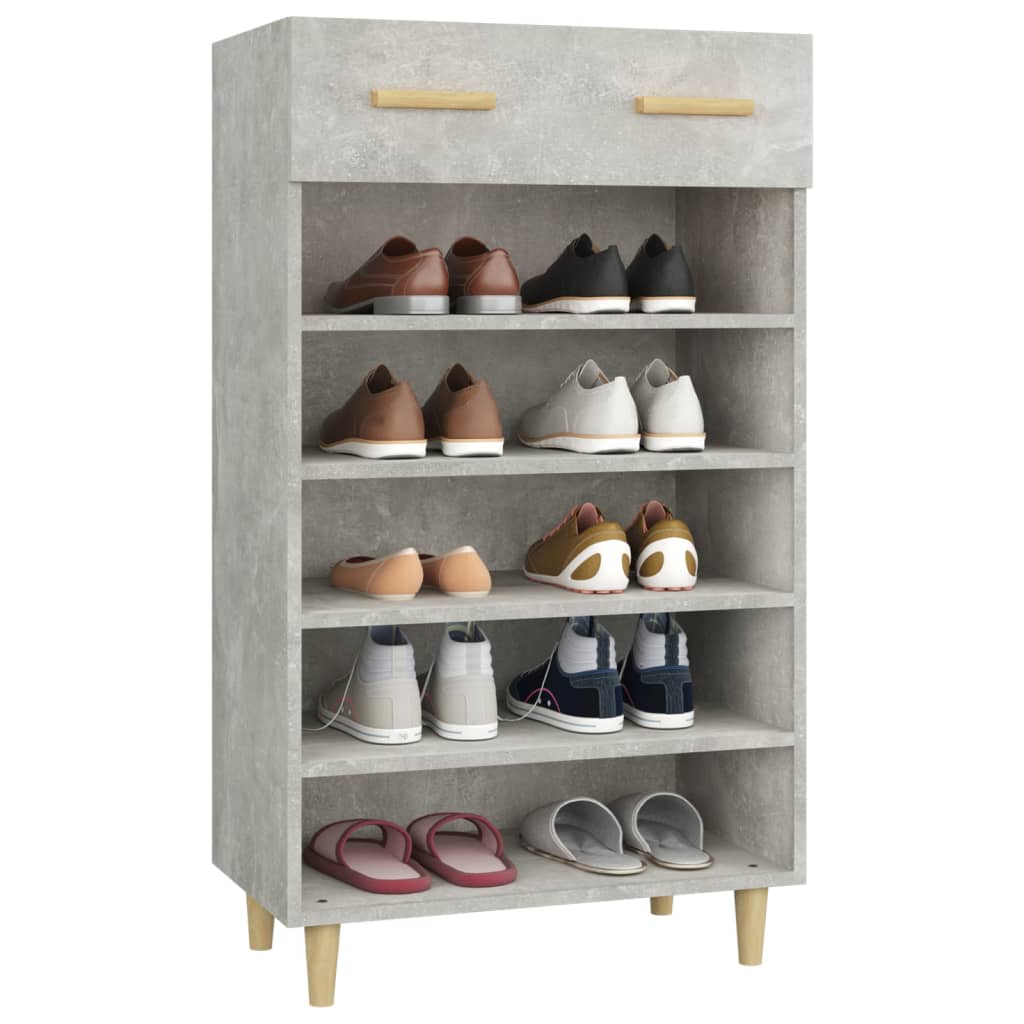 Berkfield Shoe Cabinet Concrete Grey 60x35x105 cm Engineered Wood