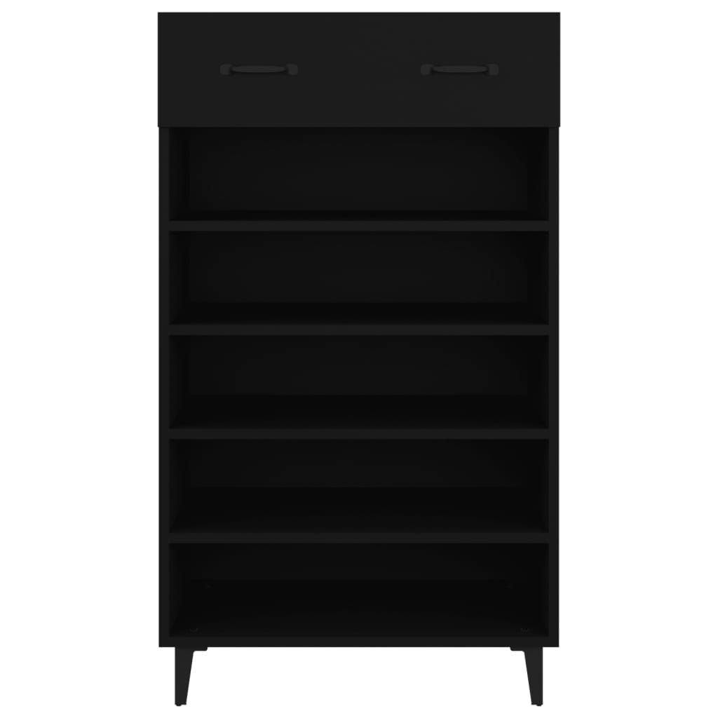 Berkfield Shoe Cabinet Black 60x35x105 cm Engineered Wood