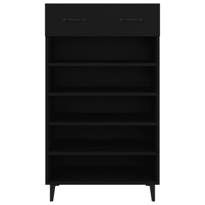 Berkfield Shoe Cabinet Black 60x35x105 cm Engineered Wood