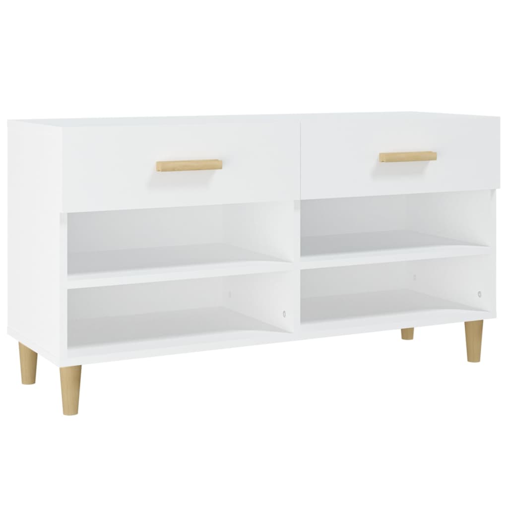 Berkfield Shoe Cabinet White 102x35x55 cm Engineered Wood