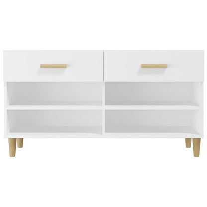 Berkfield Shoe Cabinet White 102x35x55 cm Engineered Wood