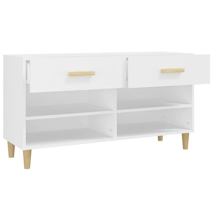 Berkfield Shoe Cabinet White 102x35x55 cm Engineered Wood