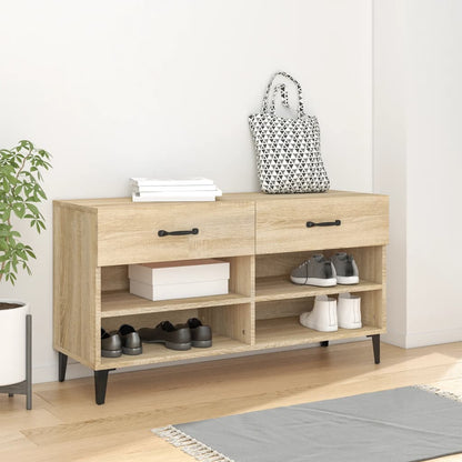 Berkfield Shoe Cabinet Sonoma Oak 102x35x55 cm Engineered Wood