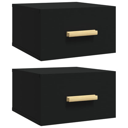 Berkfield Wall-mounted Bedside Cabinets 2 pcs Black 35x35x20 cm