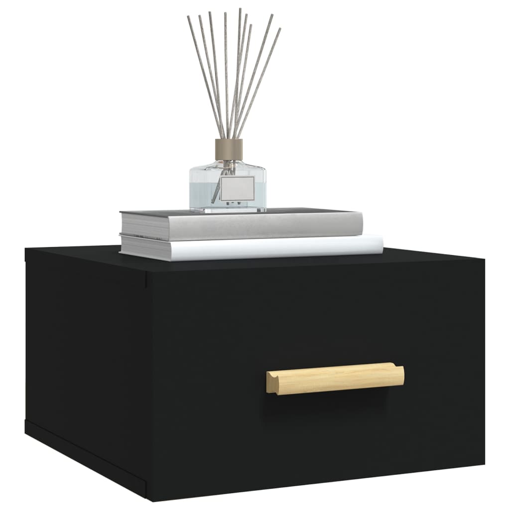 Berkfield Wall-mounted Bedside Cabinets 2 pcs Black 35x35x20 cm