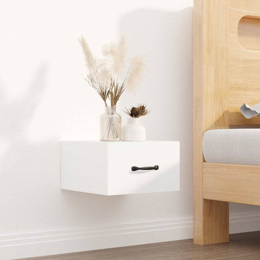 Berkfield Wall-mounted Bedside Cabinet White 35x35x20 cm